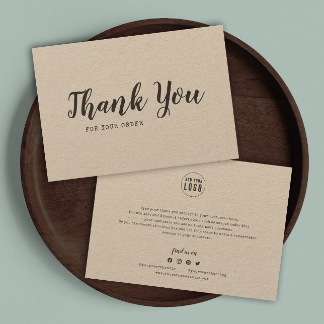 Add Logo Script and Typewriter Kraft Thank You (Creator Uploaded)