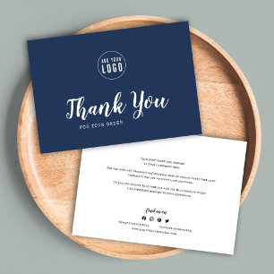 Add Logo Script and Typewriter Thank You Card