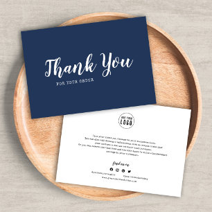 Add Logo Script and Typewriter Thank You Card