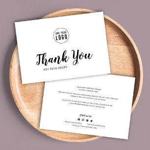 Add Logo Script and Typewriter Thank You Card