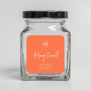 Add Logo Script Custom Colour Minimalist Product Square Sticker