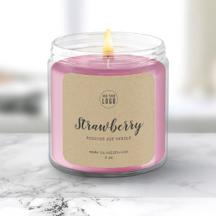 Add Logo Script & Typewriter Kraft Product Label