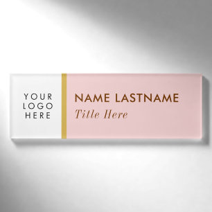 Add Logo Simple Blush Pink Yellow Light Name Title Tag