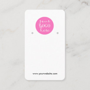 Add logo Simple earring Display Card
