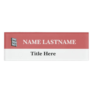 Add Logo Simple Indian Red Pastel Light Name Title Tag