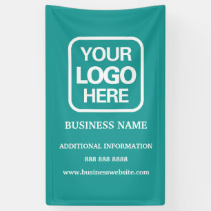 Add Logo Simple Modern Professional Teal Banner