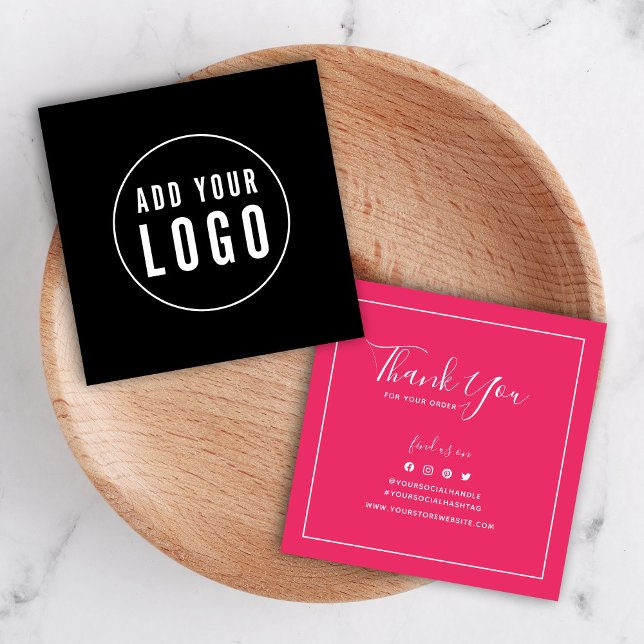 Add Logo Social Custom Colour Thank You Insert (Creator Uploaded)