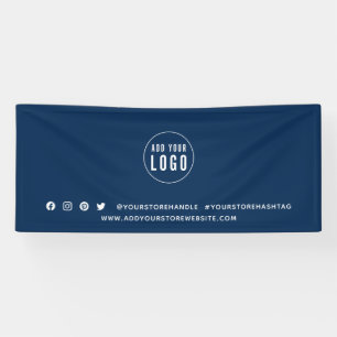 Add Logo Social Media Marketing Custom Colour Banner