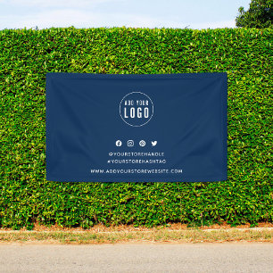 Add Logo Social Media Marketing Custom Colour Banner