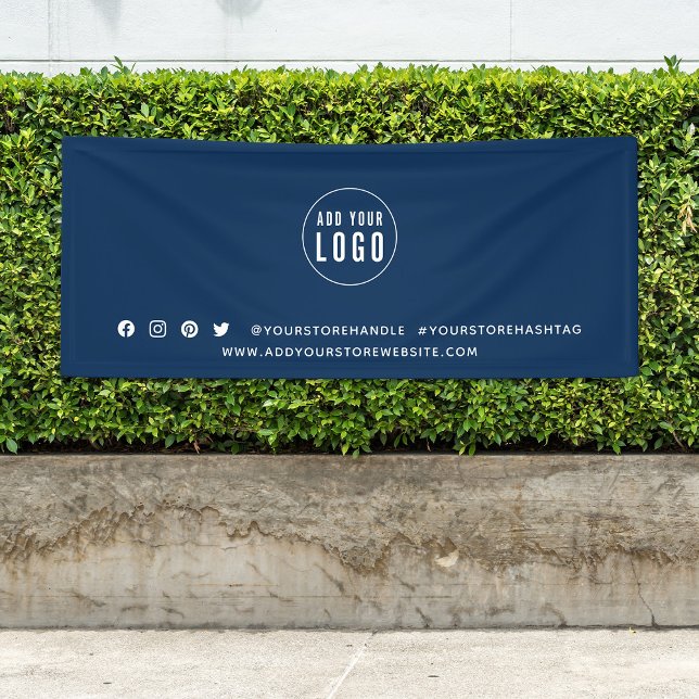 Add Logo Social Media Marketing Custom Colour Banner (Creator Uploaded)