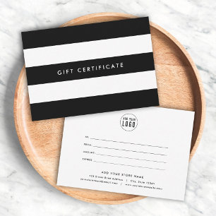 Add Logo Stripes & Custom Colour Gift Certificate