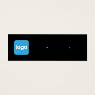 Add Logo Stud Black  Earring Display Card