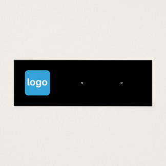 Add Logo Stud Black Earring Display Card