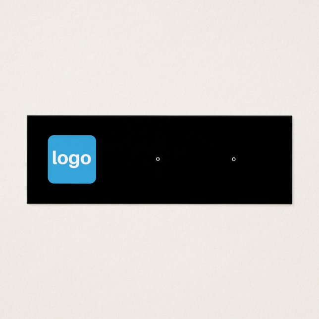 Add Logo Stud Black  Earring Display Card (Front)