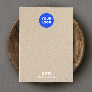 Add Logo Tan Kraft  Earring Black Display Card