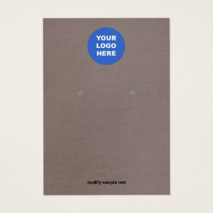 Add Logo Taupe Earring Display Card