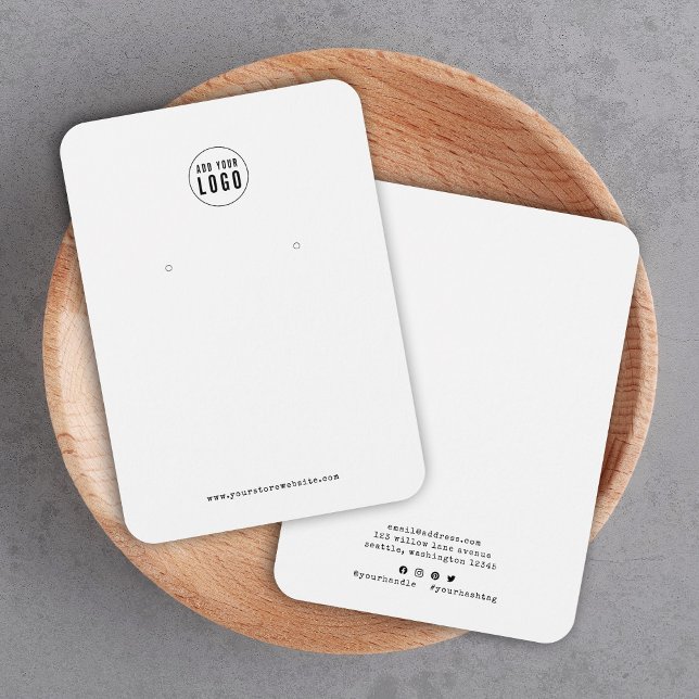 Add Logo Typewriter Earring Display Card (Creator Uploaded)