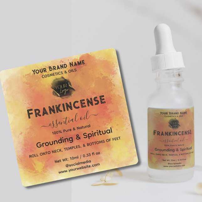 Add Logo Watercolor essential oil Oil Bottle  (Creator Uploaded)