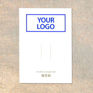 Add Logo White Hair Clip Barrette Display Card