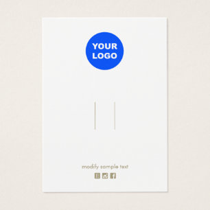 Add Logo White Hair Clip Barrette Display Card