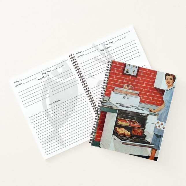 add message retro vintage recipe Notebook  (Inside)