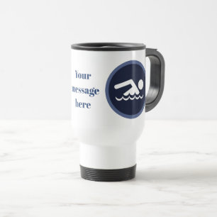 add message swimming sports circle mug