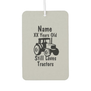 Add Name Age Personalised Tractor Birthday Car Air Freshener