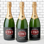 Add Name And Year Birthday Sparkling Wine Label<br><div class="desc">Make their special day even more memorable with these custom sparkling wine labels. It's the perfect,  unique birthday gift that can be enjoyed all year round.</div>