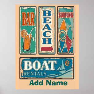Add Name Beach Signs
