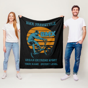 Add Name Change All Text BMX Freestyle Extreme     Fleece Blanket