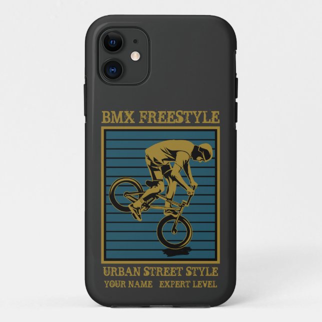 Add Name Change All Text BMX Freestyle Urban Level Case-Mate iPhone Case (Back)