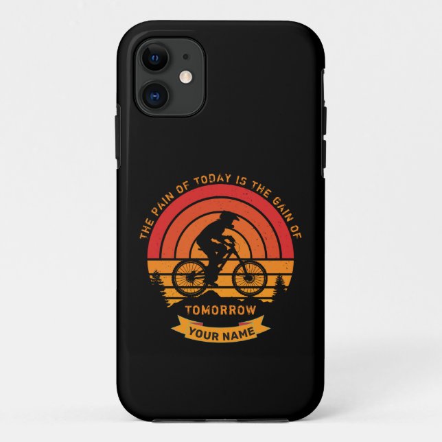 Add Name Change All Text Mountain Bike Pain Today  Case-Mate iPhone Case (Back)