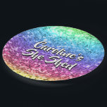 Add Name Change Any Text She Shed Sparkle Rainbow  Paper Plate<br><div class="desc">Add the Name & Text you want to this great She Shed Design - See my store for more great She Shed Gifts.</div>