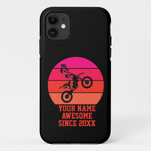 Add Name Change Text Awesome Since 20xx Dirt Bike iPhone 11 Case