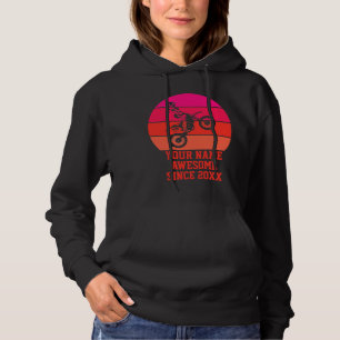 Add Name Change Text Awesome Since 20xx Dirt Bike  Hoodie