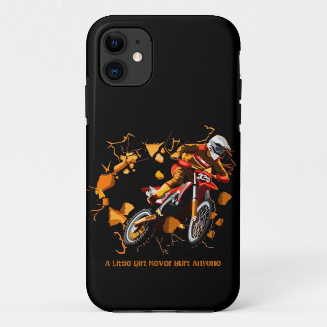 Add Name Change Text Little Dirt Never Hurt        Case-Mate iPhone Case (Back)