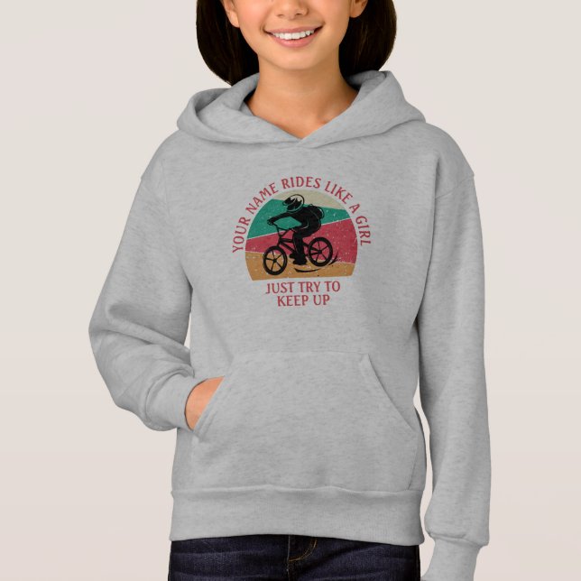 Add Name Change Text Rides Like a Girl Try Keep Up (Front)