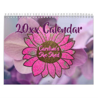 Add Name Change Text She Shed Pink Sunflower 20xx