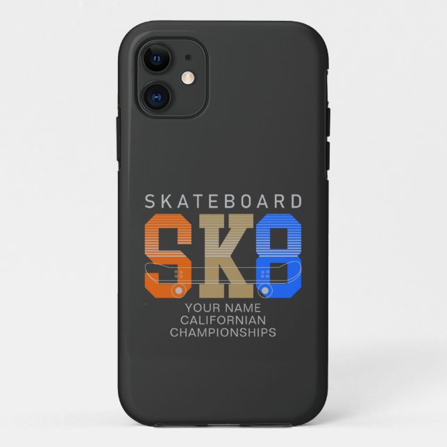 Add Name Change Text SK8 Skateboard Championship   Case-Mate iPhone Case (Back)