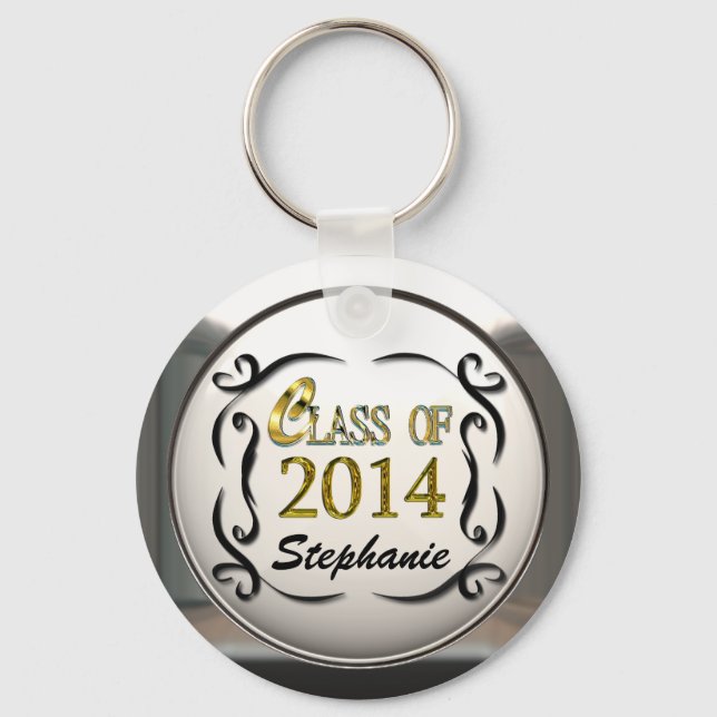 Add Name Class Of 2014 Graduation Keychain (Front)