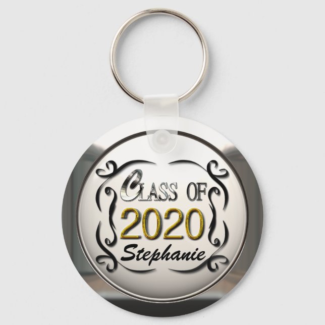 Add Name Class Of 2020 Graduation Keychain (Front)