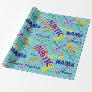 Add Name Custom Wrapping Paper