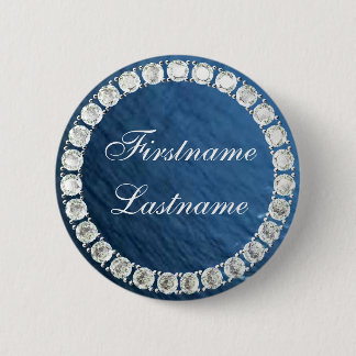 Add name-customisable diamond 6 cm round badge