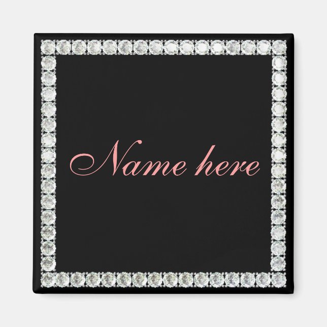 Add name-customisable diamond magnet (Front)