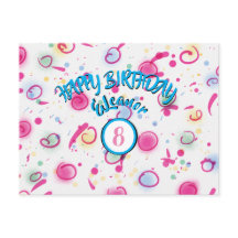 ADD NAME & CUSTOMIZE YEAR ON  HAPPY BIRTHDAY