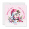 Add Name Cute Penguin Girly Pink First Christmas