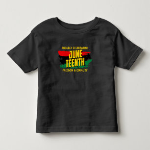 Add Name Edit Text Celebrating Juneteenth Freedom Toddler T-Shirt