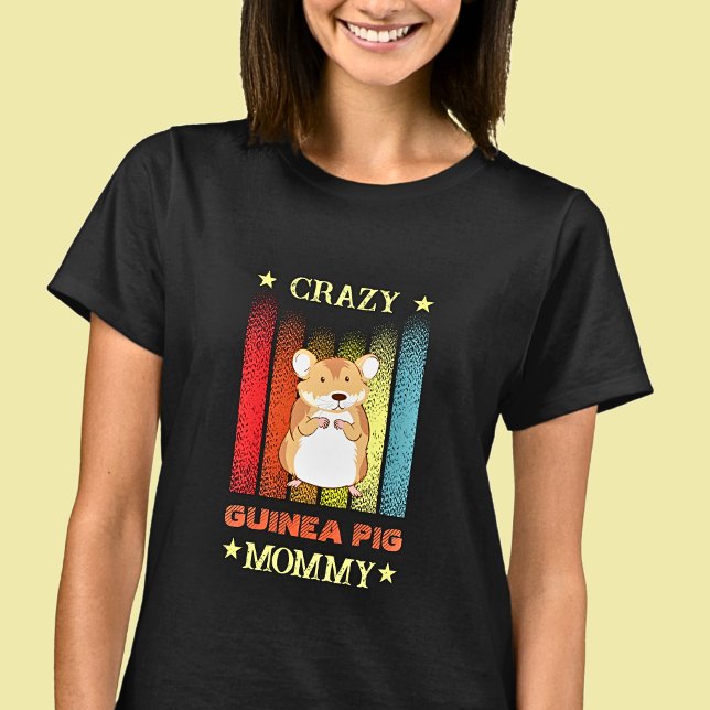 Add Name Edit Text Crazy Guinea Pig Lady Mum       T-Shirt (Creator Uploaded)