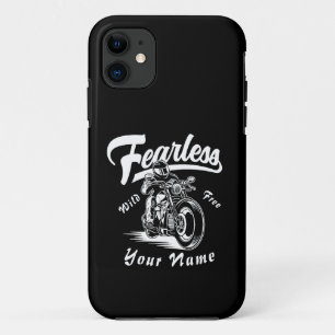 Add Name Fearless Wild Free Motorcycle  iPhone 11 Case