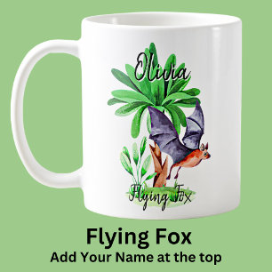 Add Name Flying Fox Australian Animal Coffee Mug